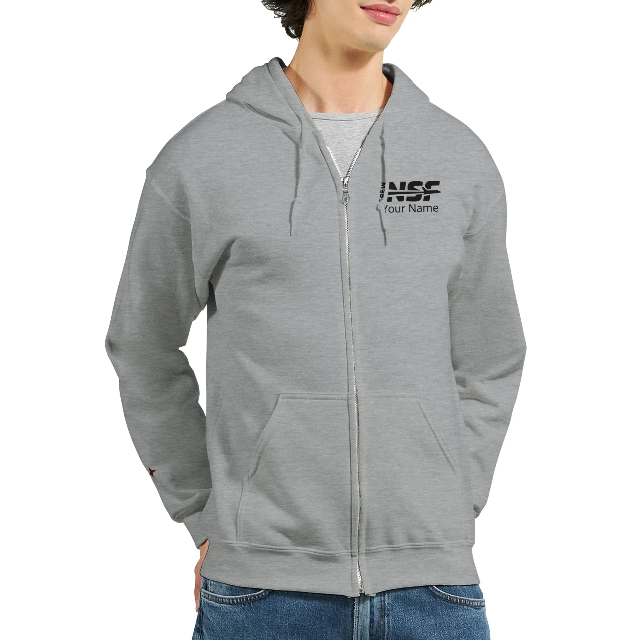 NSF Custom Team Embroidered Zip Up Hoodie - Image 3