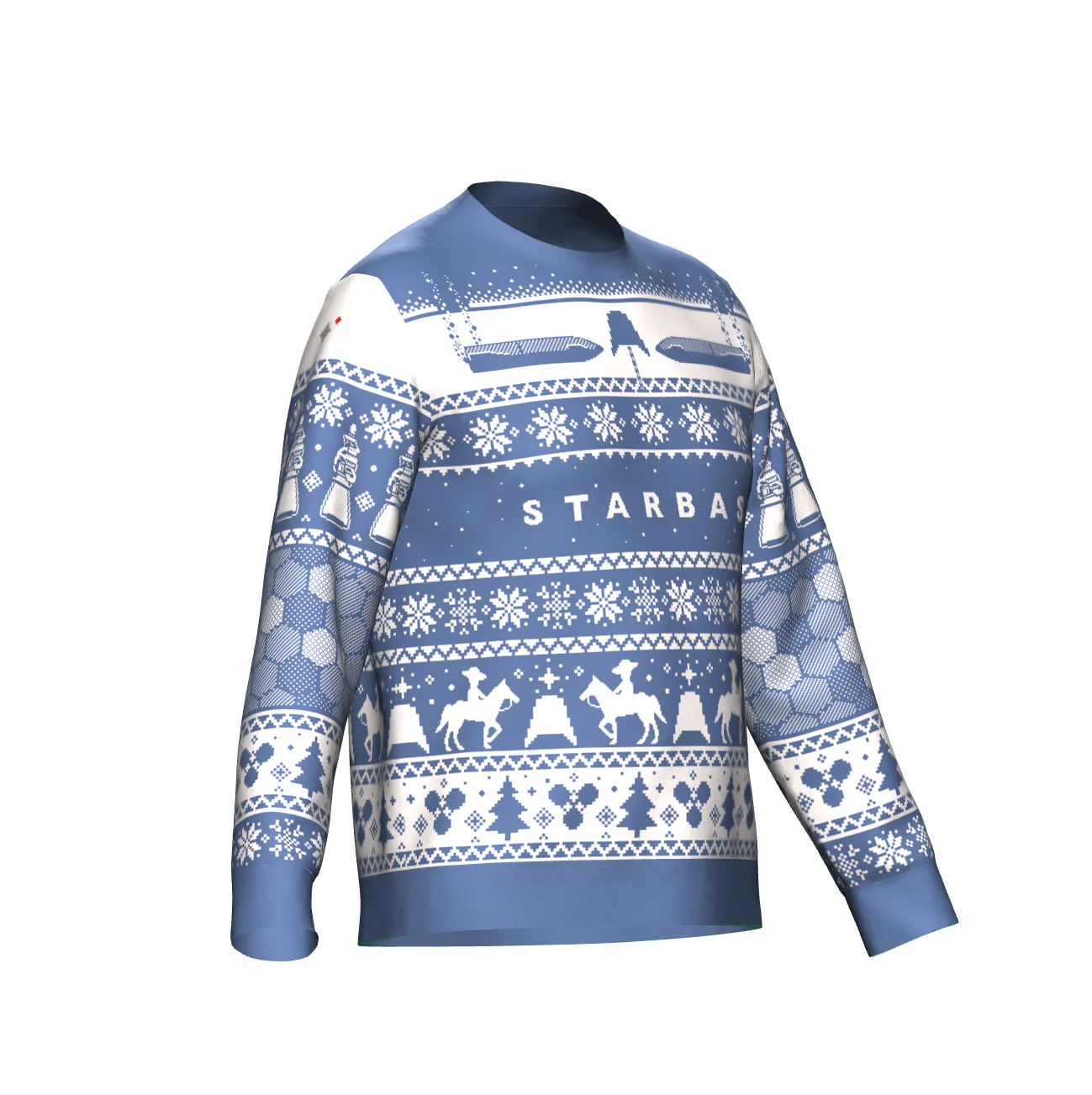 Starbase Knitted Holiday Sweater - BLUE - Image 3