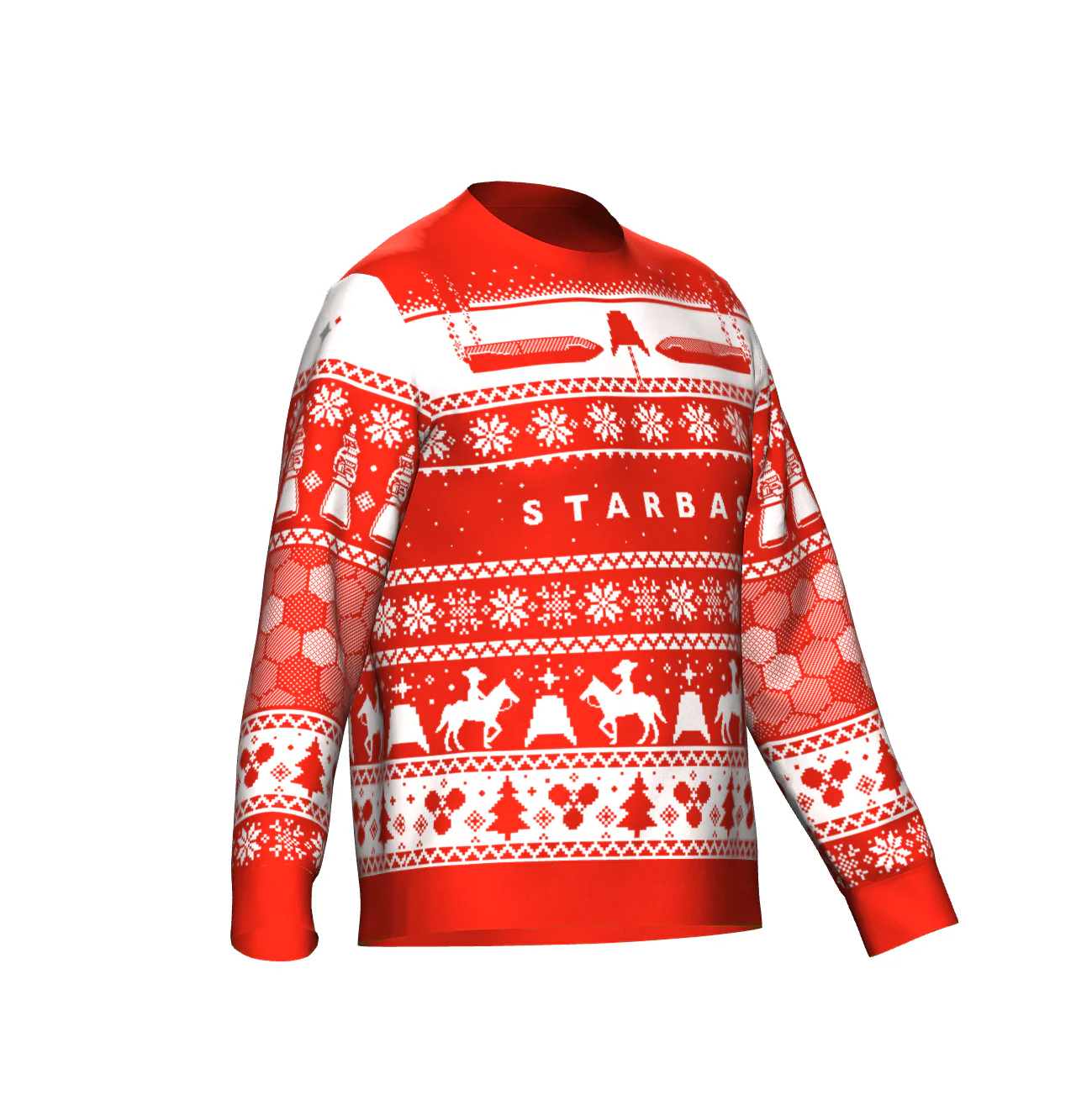 Starbase Knitted Holiday Sweater - RED - Image 3